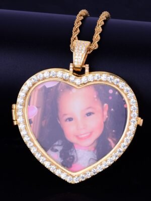 Heart Projection Photo Pendant Necklace