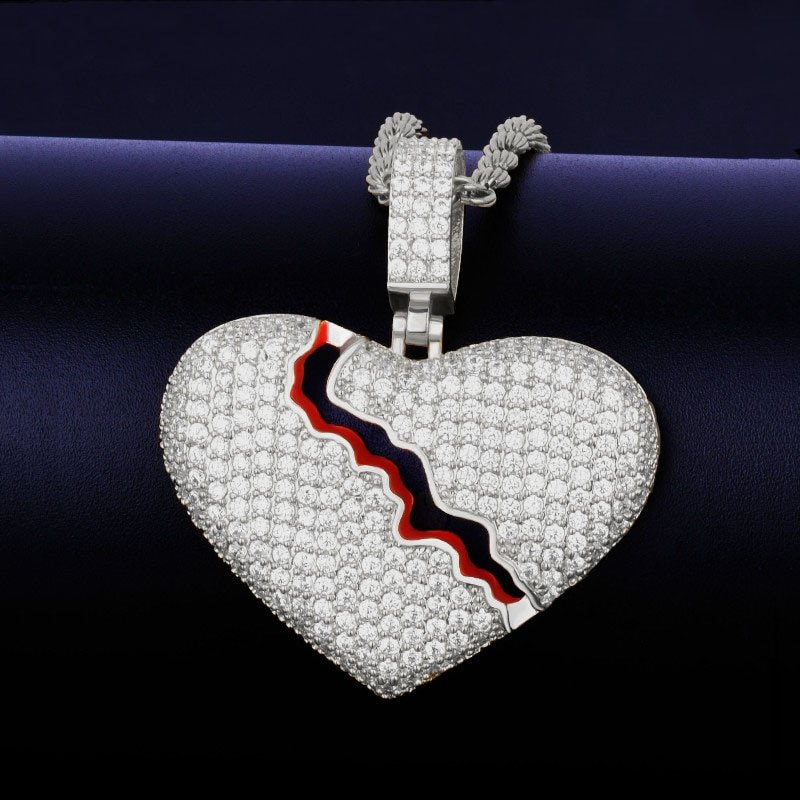 Broken Heart Pendant Necklace - 2