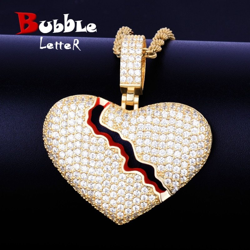 Broken Heart Pendant Necklace - 1