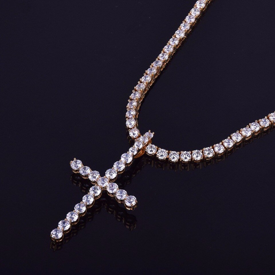 Tennis Cross Pendant - 2
