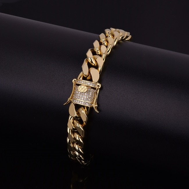 Bracelet Maillons Cubains 11mm