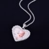 Pendentif Photo Cœur Doré - 5