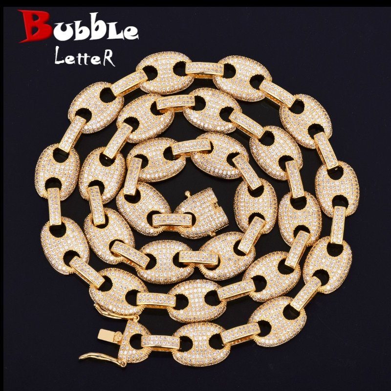 Cuban Link Letter Necklace in Copper - 1