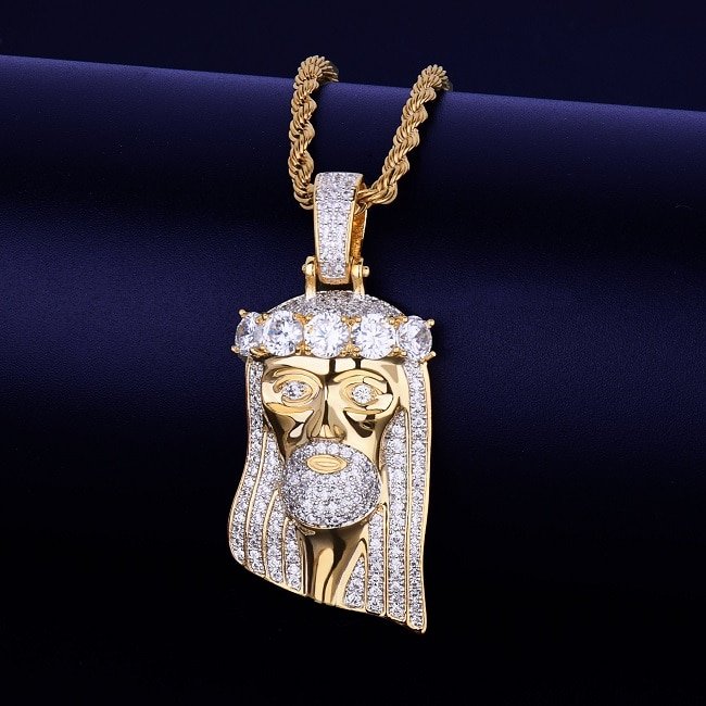Jesus Head Pendant Necklace - 3
