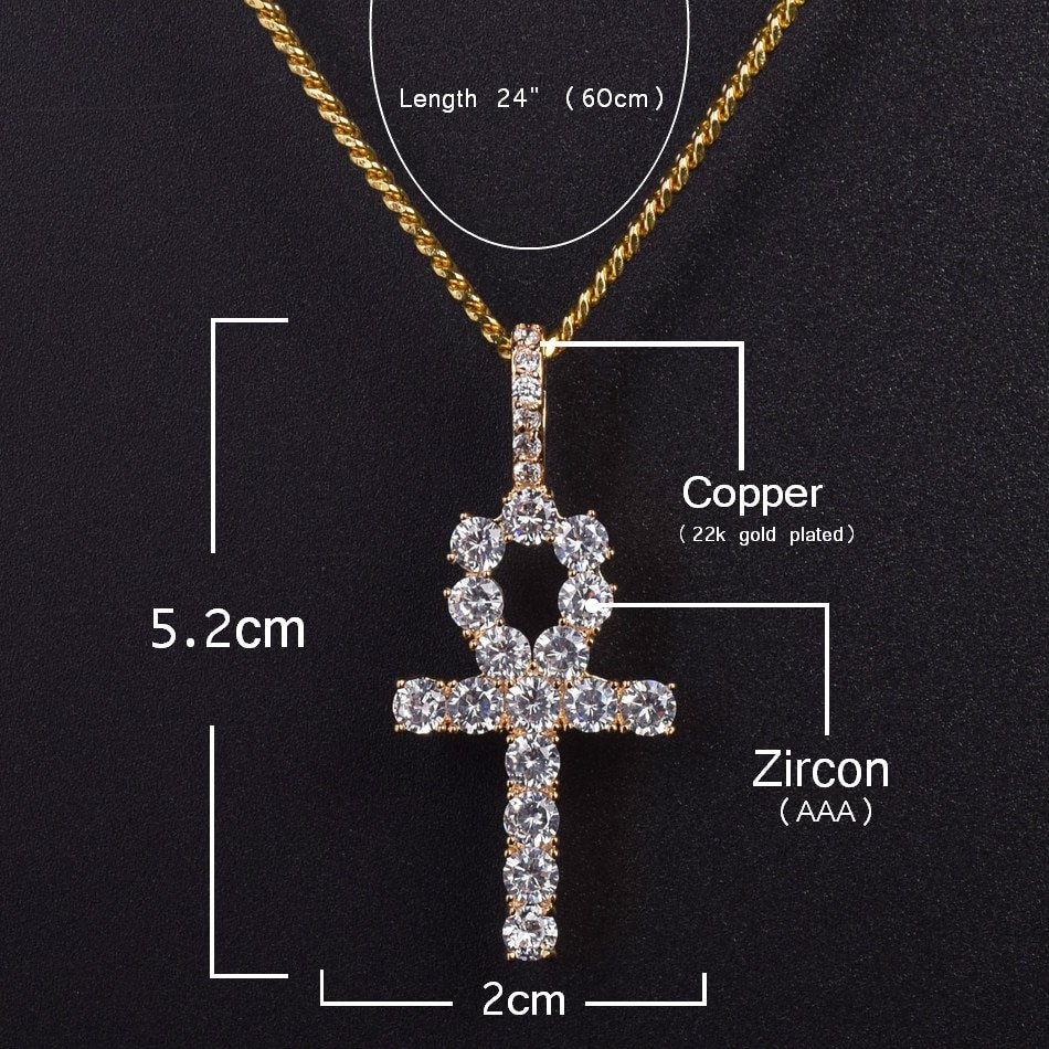 Ensemble de Bijoux Croix Ankh Doré - 4