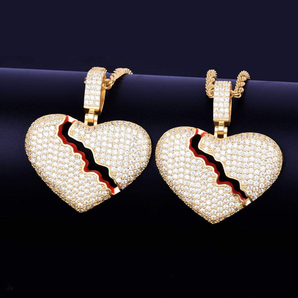 Broken Heart Pendant Necklace - 7