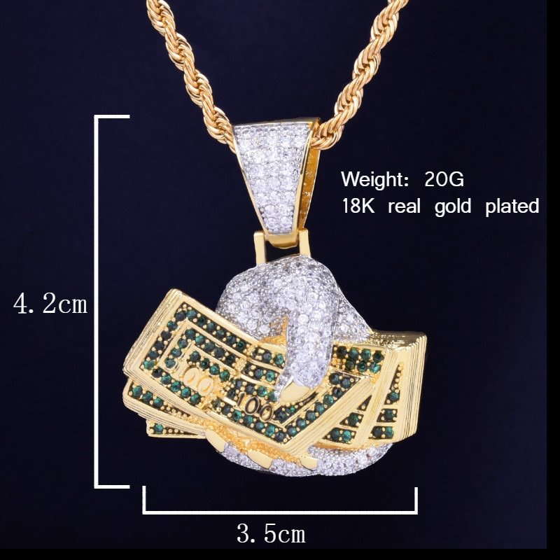 Pendentif Main Dollar - 5