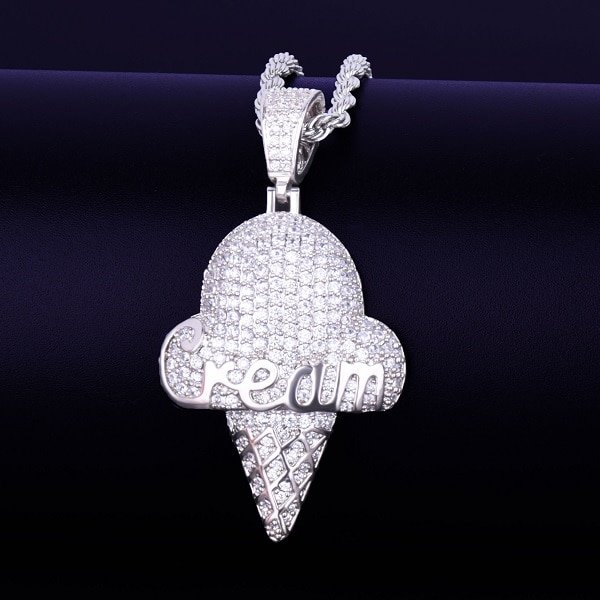 Collier Pendentif Glace en Zircon pour Hommes - 5