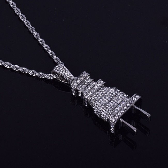 Pendentif Prise Dorée Strass pour Hommes - 3