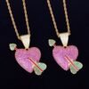 Heart Arrow Zircon Pendant - 4