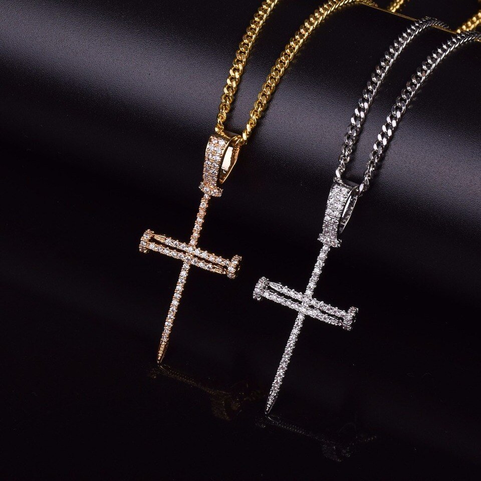 Collier Pendentif Croix Clou - 7