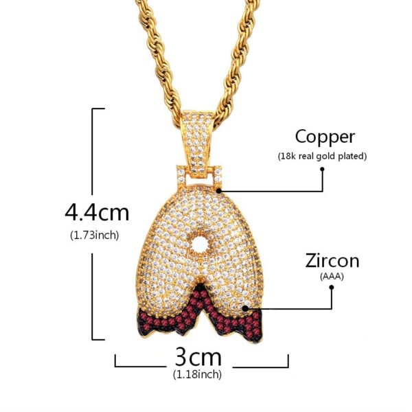 Collier Personnalisé Lettres Drippy pour Hommes - 4