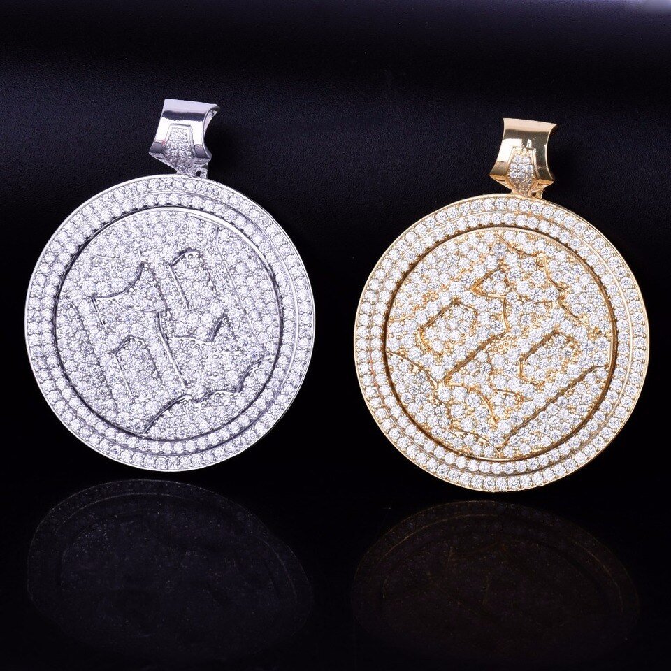 Rotating Zircon Pendant Necklace - 3