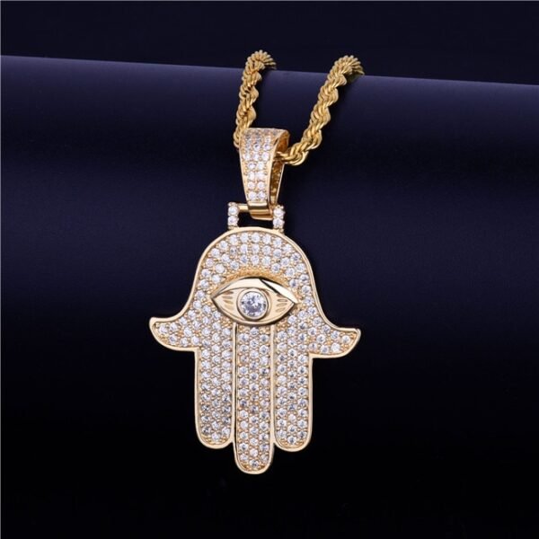 Pendentif Main Sertie - 9
