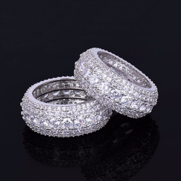 Bague en cuivre doré avec zircon pour homme - 7