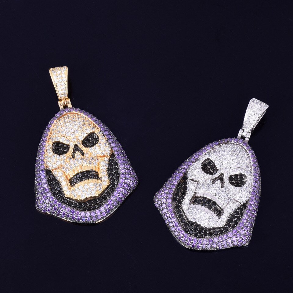 Skull Zircon Pendant Necklace - 7