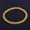 Bracelet pour hommes en alliage doré avec strass - 6