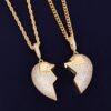 Collier Pendentif Cœur Serrure Doré - 7