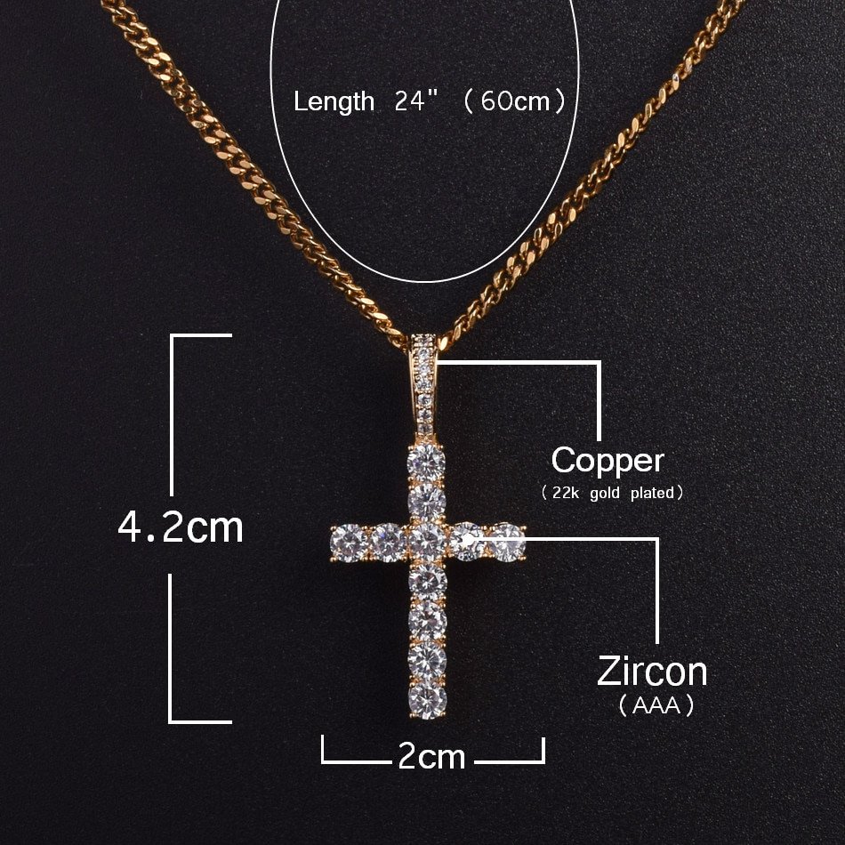 Pendentif Croix Doré - 5