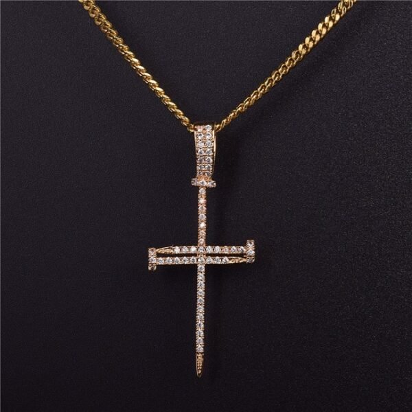 Pendentif Croix Clou - 3
