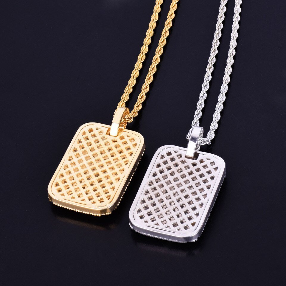 Square Zircon Pendant Necklace - 7