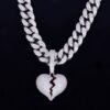 Pendentif Cœur Brisé Doré - 3