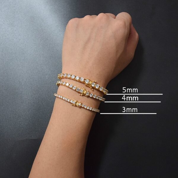 Bracelet Tennis Homme en Zircon 3mm-4mm - 2