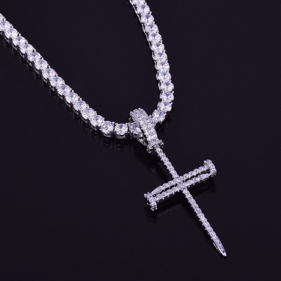 Collier Pendentif Croix Clou - 6