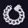 Bracelet cubain épais doré 23mm avec fermoir - 6