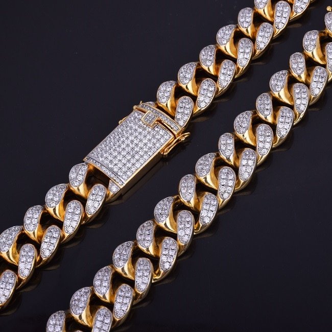 Cuban Link Chain Necklace Gold - 6