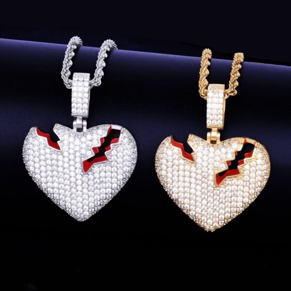 Collier Pendentif Cœur Brisé pour Hommes - 6