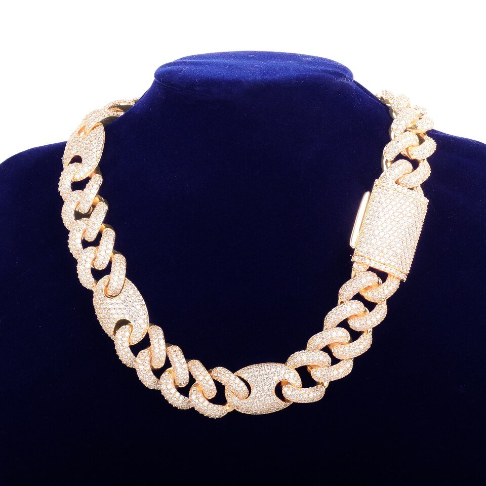 Cuban Link Chain Necklace with s - 6