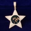 Collier médaille photo personnalisée doré pour homme - 4