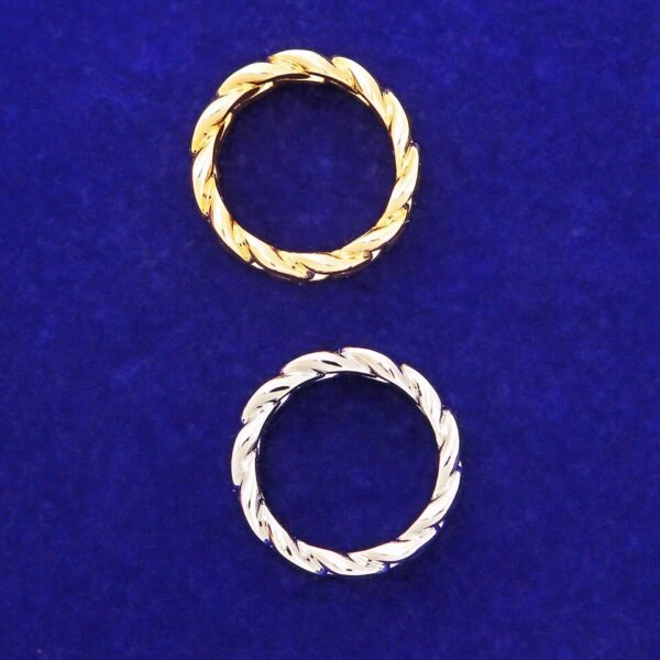 Bague maillon cubain pour hommes en doré brillant - 2