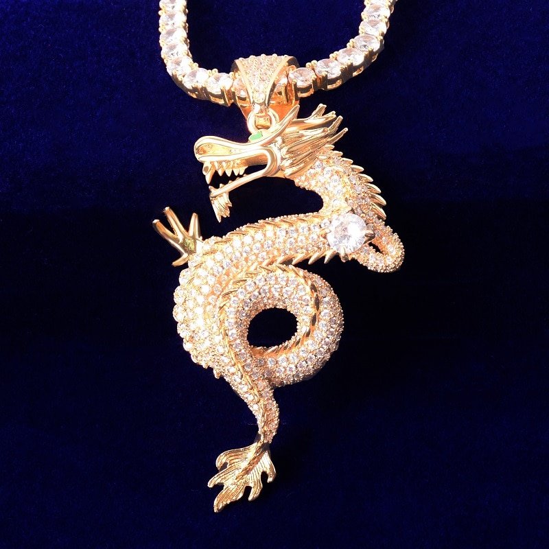 Collier dragon animé pour hommes