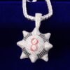Pendentif boule à pointes pour hommes avec zircon cubique - 3