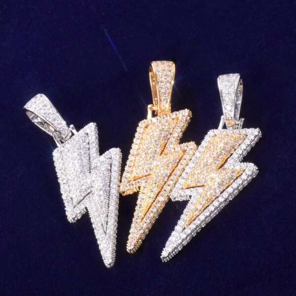 Pendentif Éclair Serti - 5