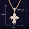 Collier Pendentif Croix Coulante - 2