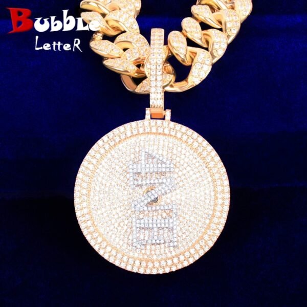 Collier personnalisé à lettres dorées pour homme - 1