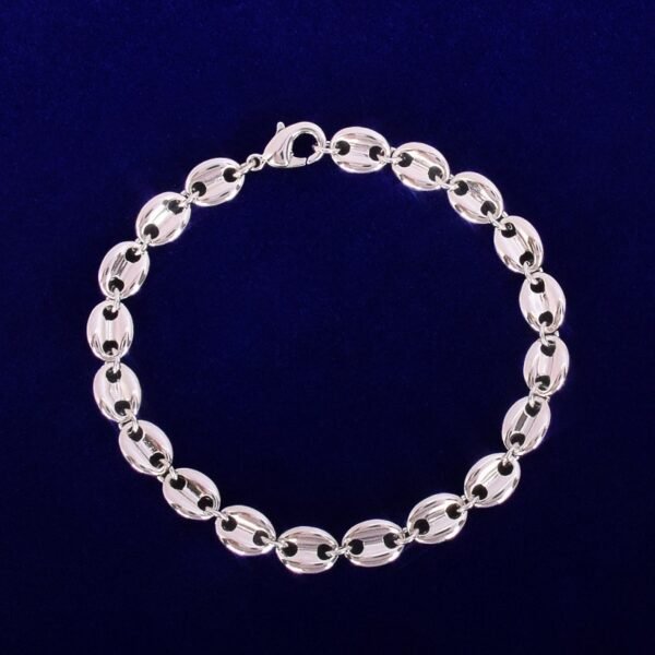 Bracelet maillon 7mm pour hommes en doré brillant - 6