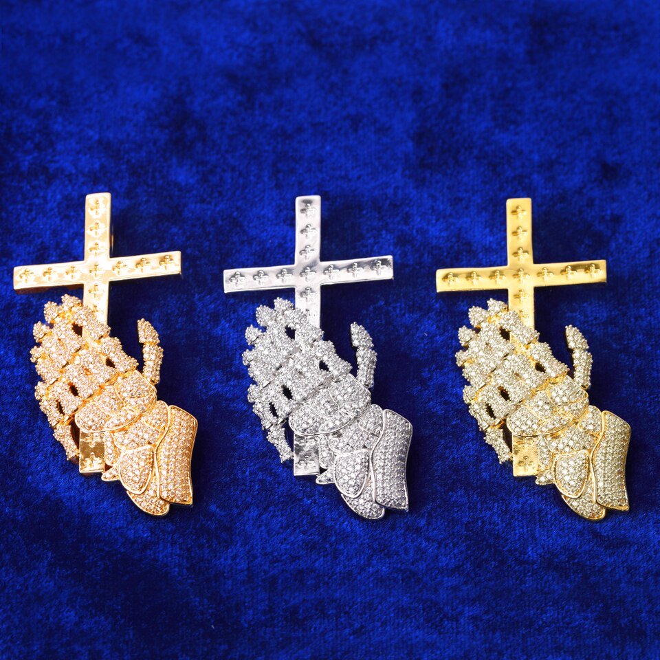 Pendentif Croix et Main pour Hommes