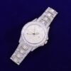 Round Watch with Large Dial and Rhinestones - 3
