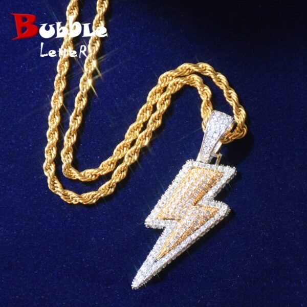Pendentif Éclair Serti - 1