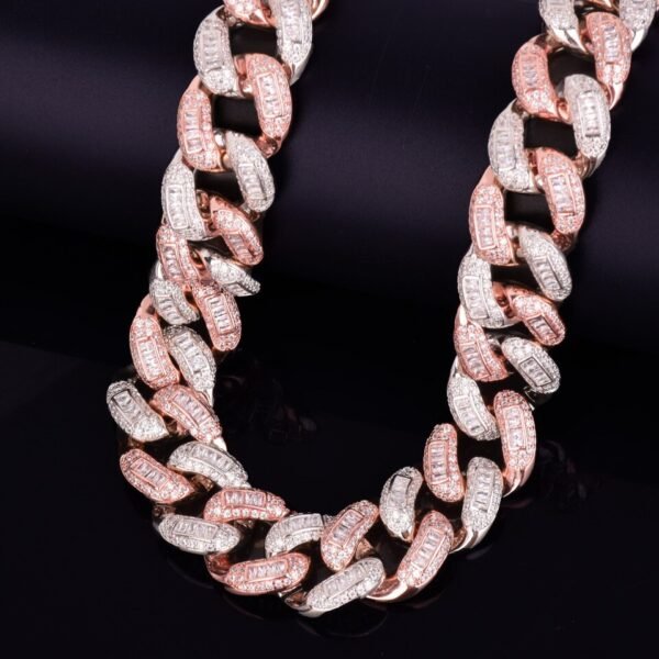 Collier Chaîne Cubaine Miami Lettres Baguette pour Hommes - 3
