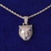 Pendentif tête de léopard doré - 4
