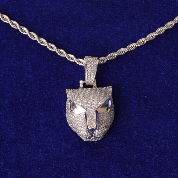 Pendentif tête de léopard doré - 4