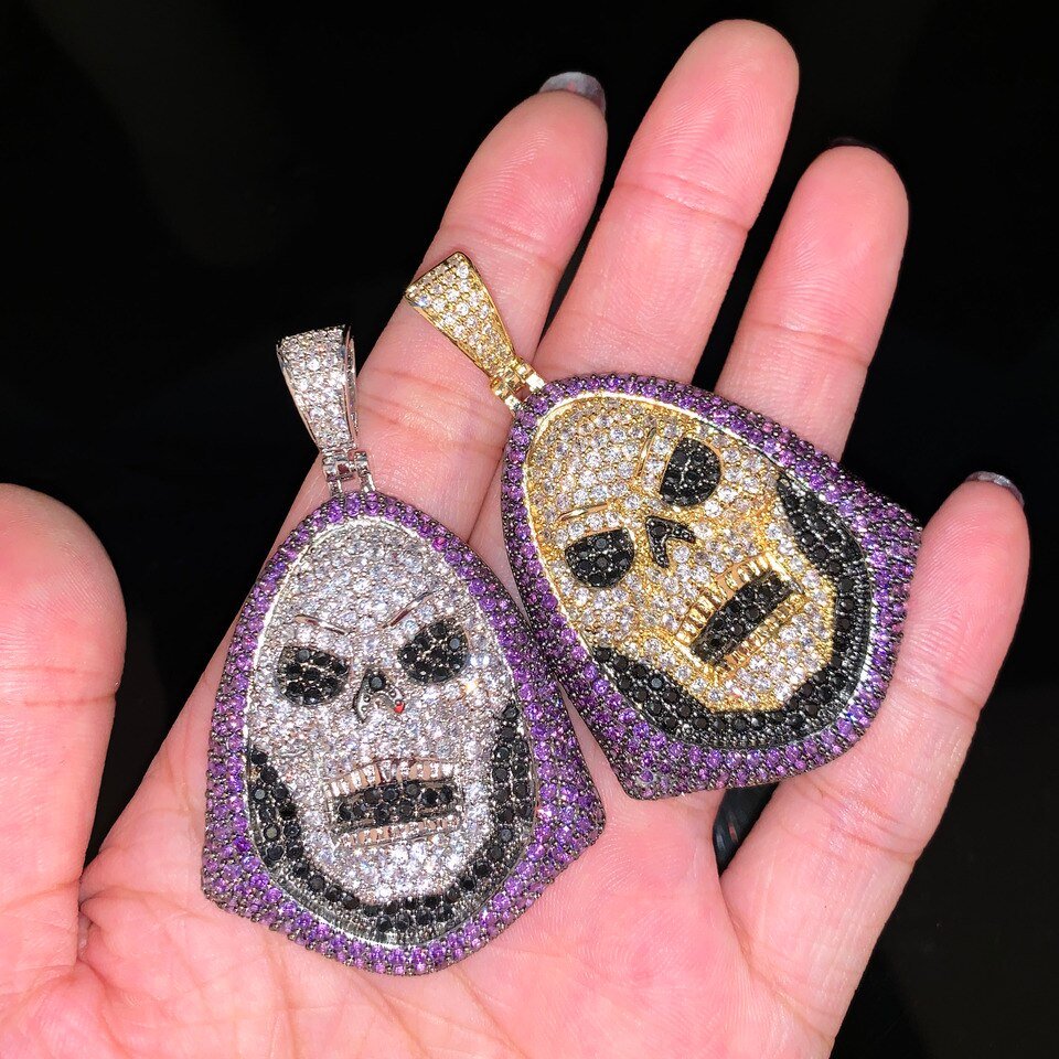 Skull Zircon Pendant Necklace - 5