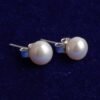 Relief Letter Pearl Earrings - 3