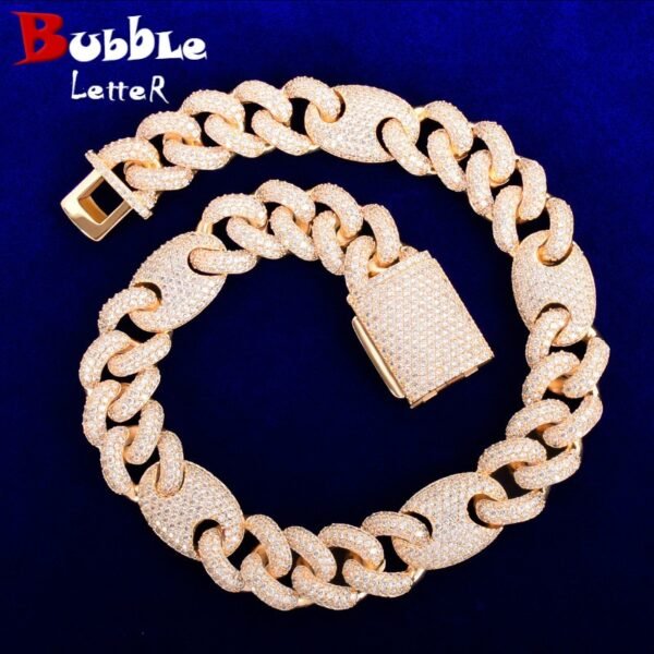Collier Chaine Cubaine Miami Lettres Bulles - 1