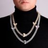 Collier Maillons Cubains Rose avec Lettres - 4